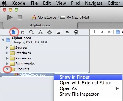 Alpha product in Xcode
