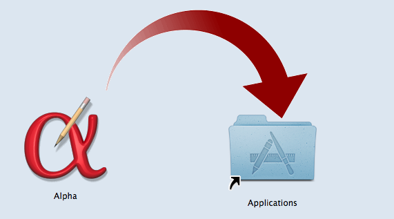 drag_Alpha to Applications folder
